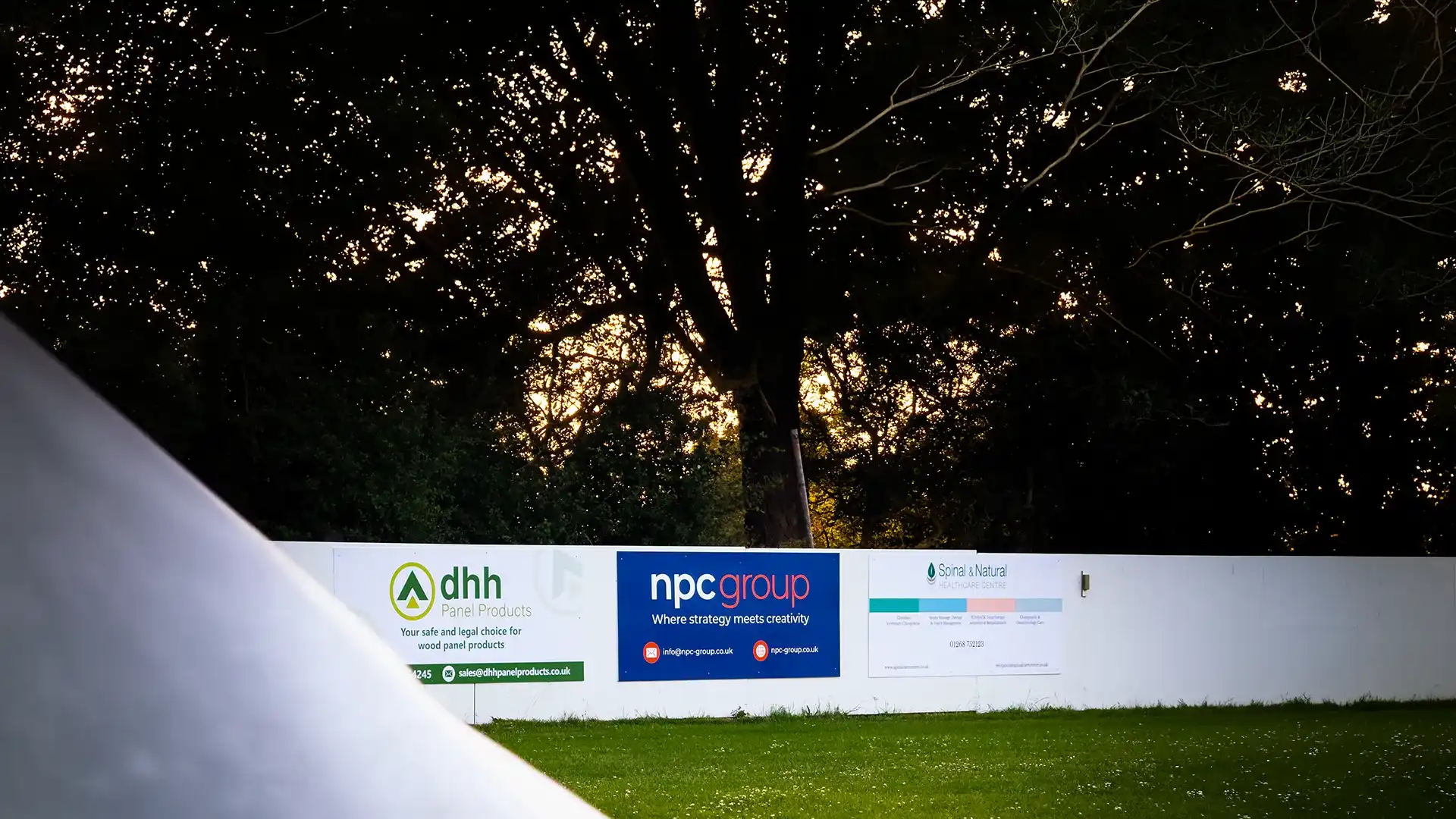 Sponsor boards around The New Ground